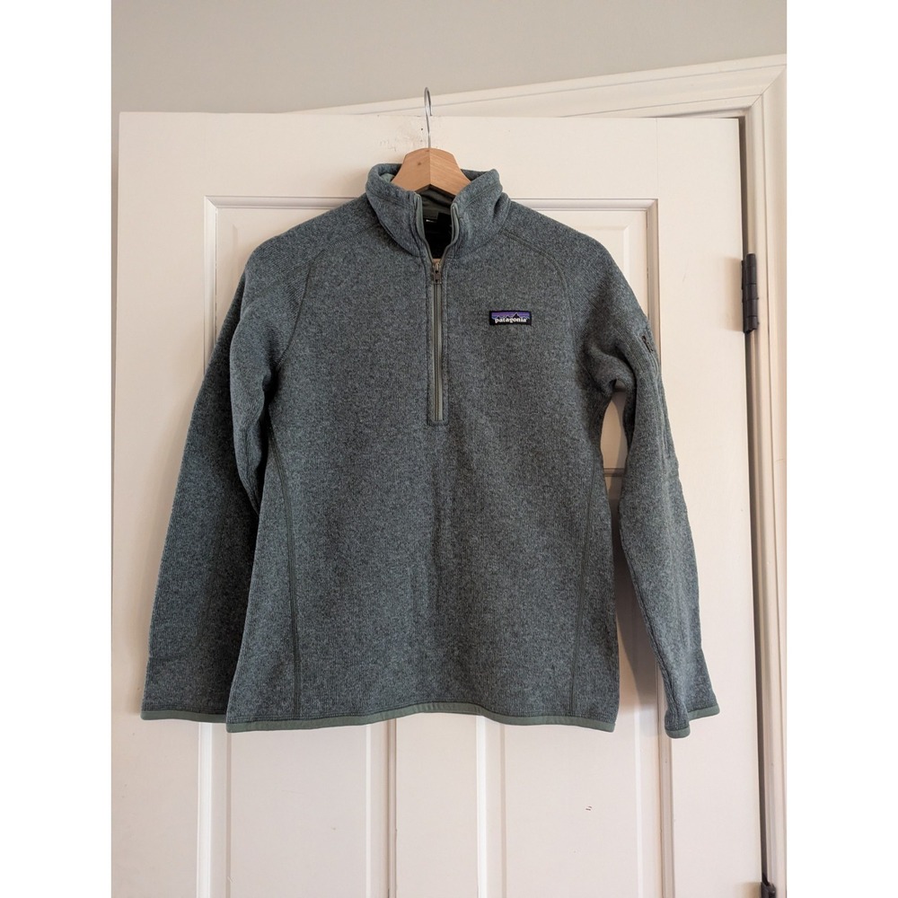 WOMEN'S PATAGONIA Green BETTER SWEATER Pullover Size s Sweatshirt 1/4 Zip